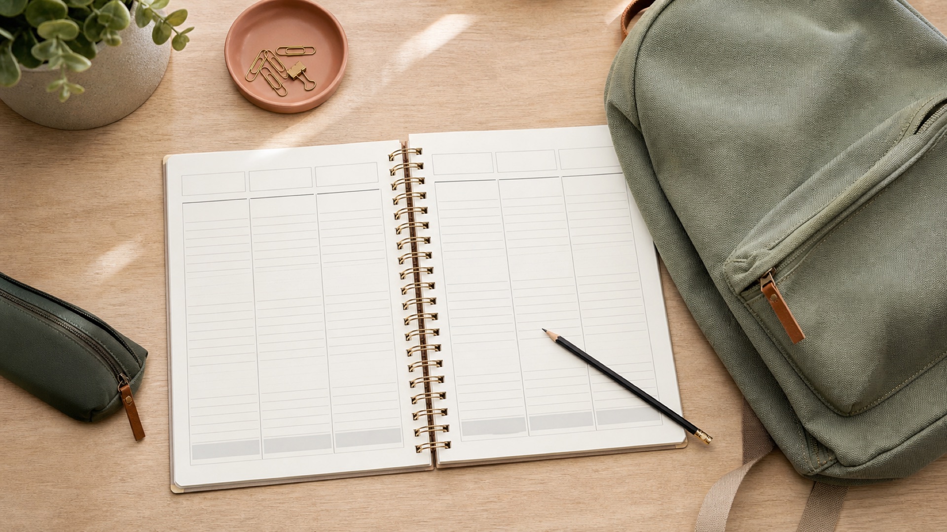 Agenda à spirale dans un environnement d’étudiant