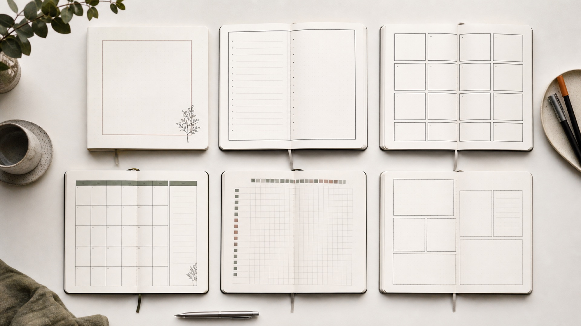 Sélection de pages essentielles pour organiser son année
