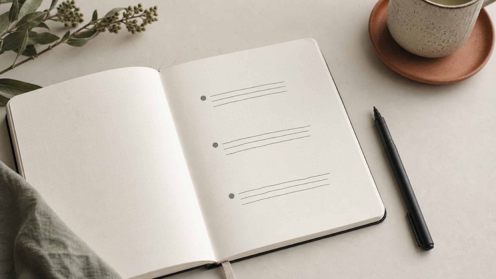 Trois entrées simples dans un carnet de gratitude