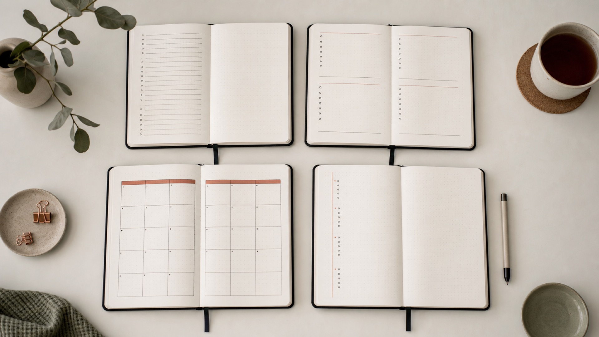 Pages fondamentales à créer dans un bullet journal