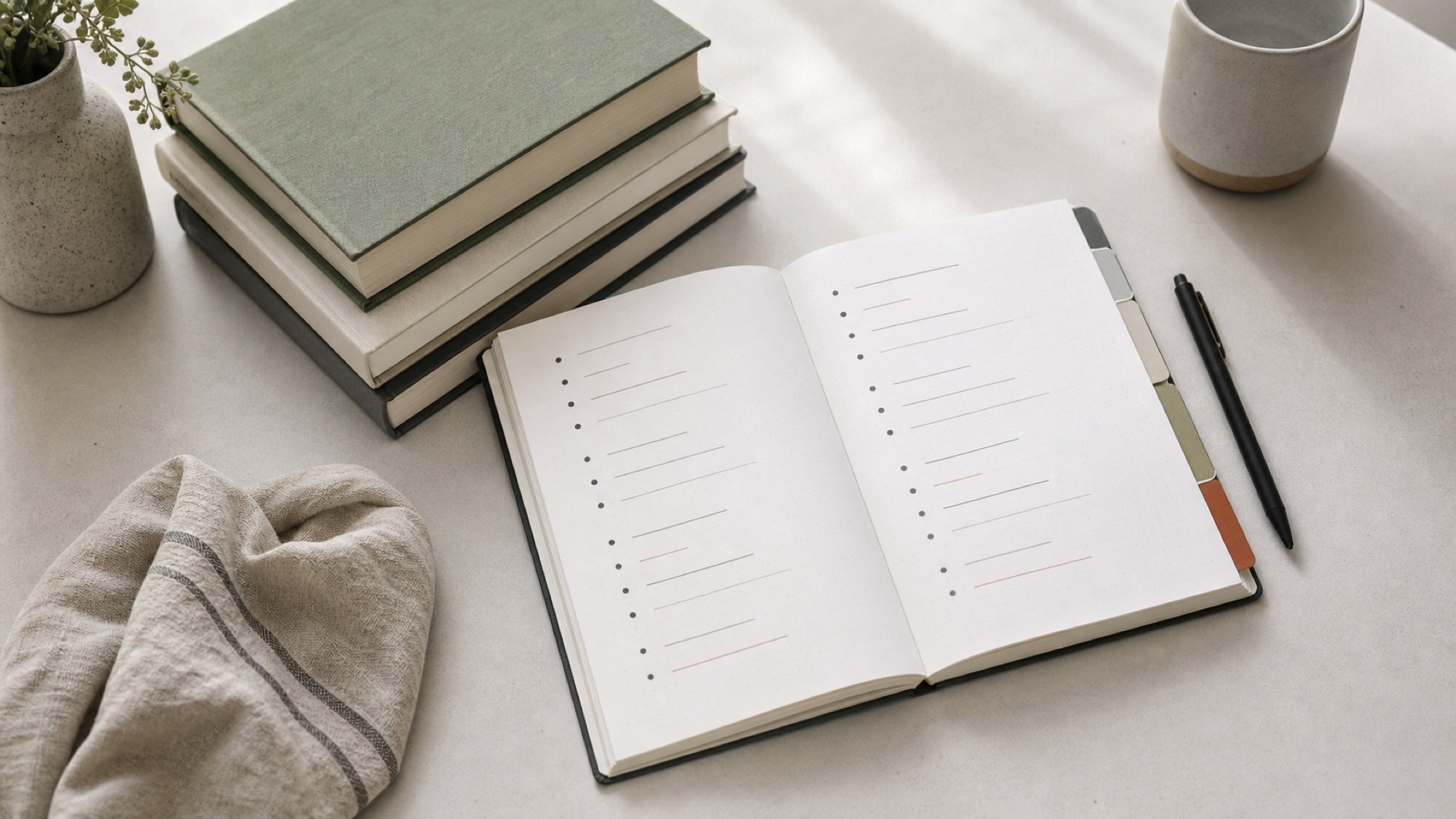 Organisation d’un carnet de lecture par rubriques