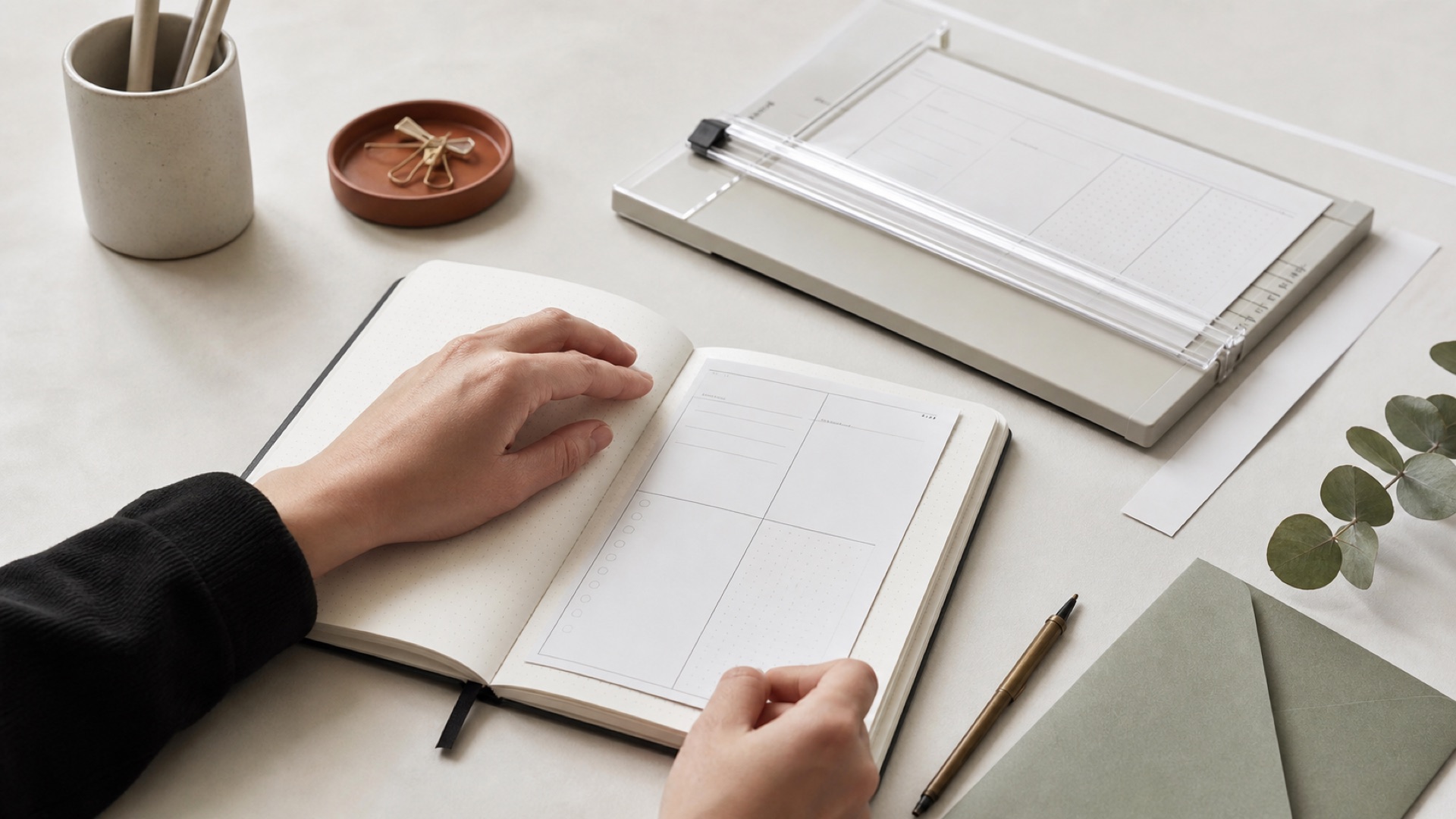 Insertion d’une page imprimée dans un carnet A5