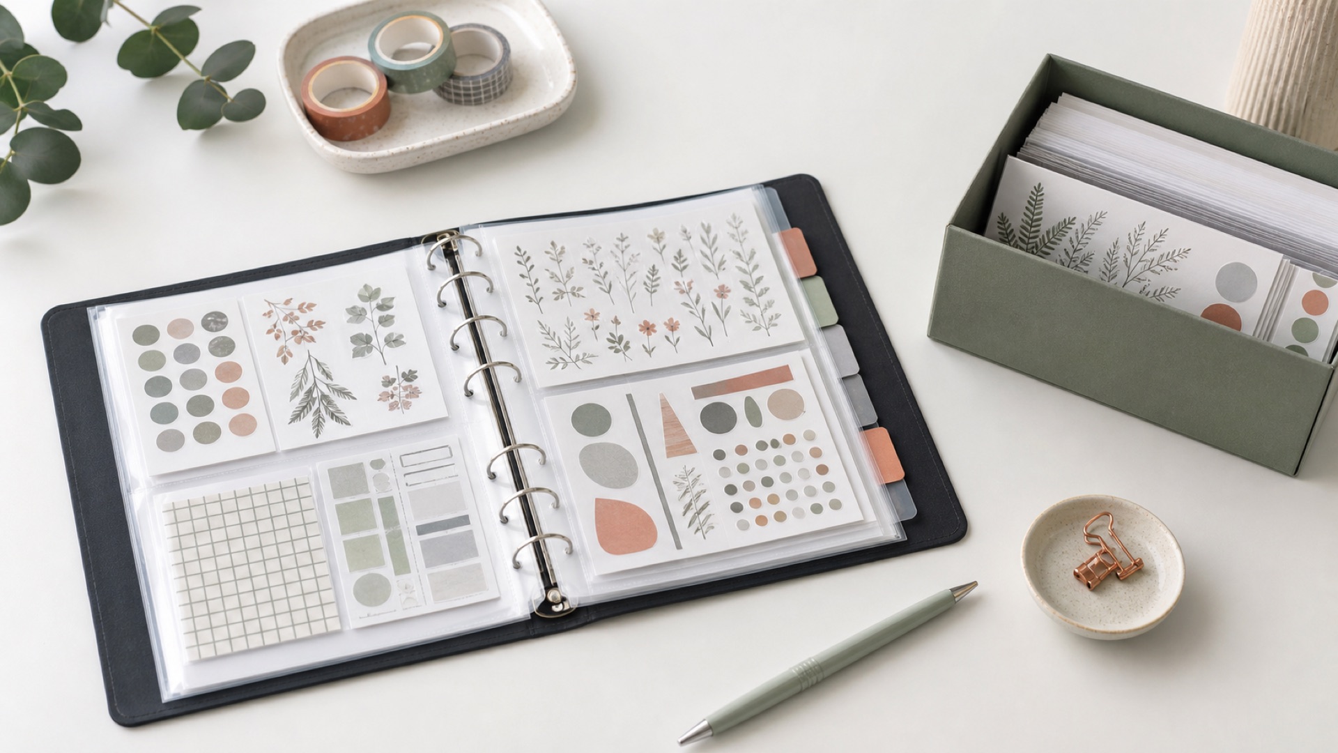Rangement pratique de planches de stickers